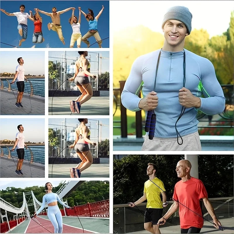 Springseil aus Stahldraht – Verstellbares Fitness-Springseil für Training & Sport zu Hause, knäuelfreies Design für Schüler