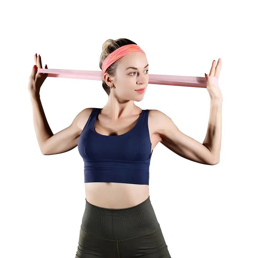 5-stufige Widerstandsbänder – Elastische Fitnessbänder für Yoga, Sport, Pilates & Gym-Training