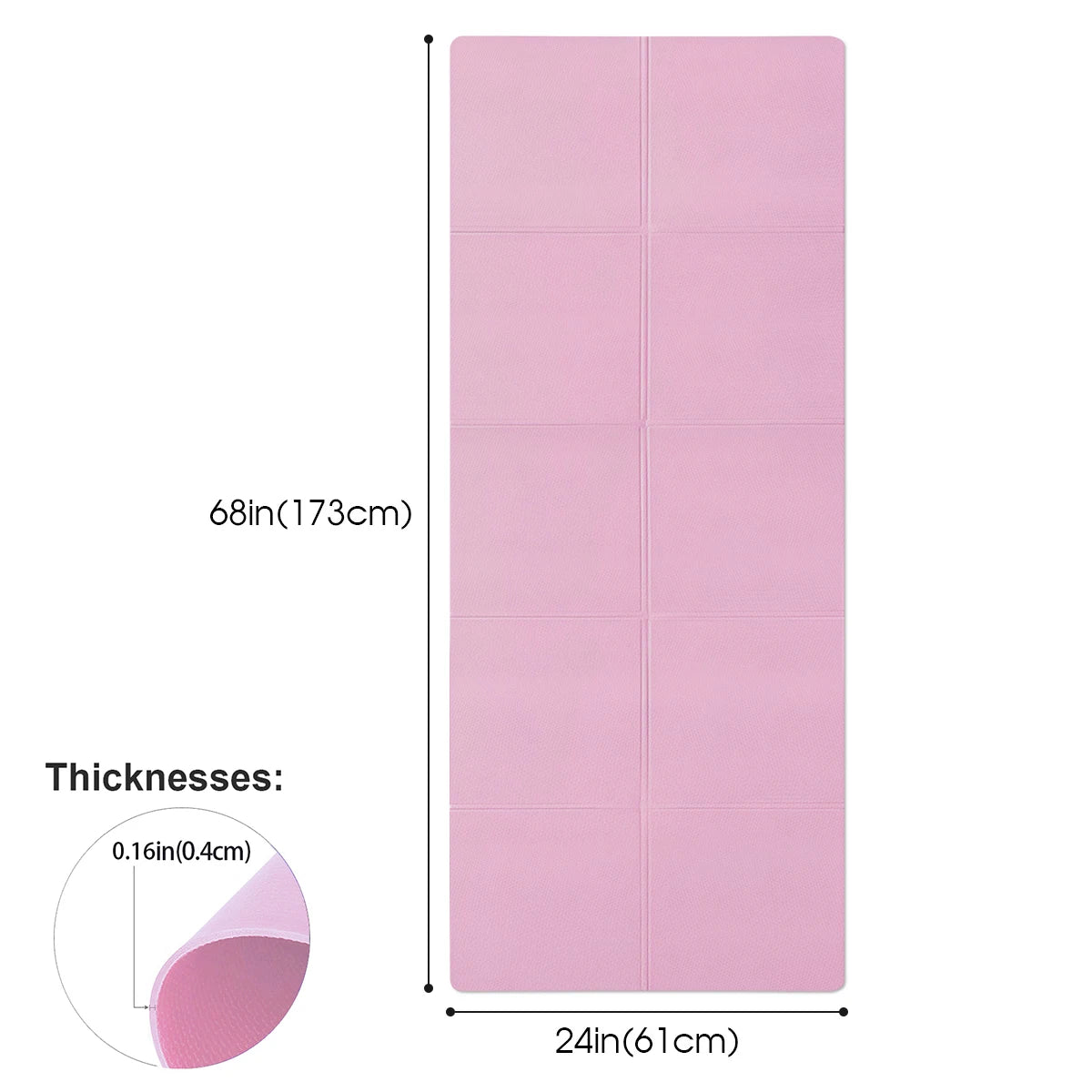 4 mm dicke EVA-Yogamatte – Rutschfeste Sportmatte für Yoga, Pilates & Gymnastik
