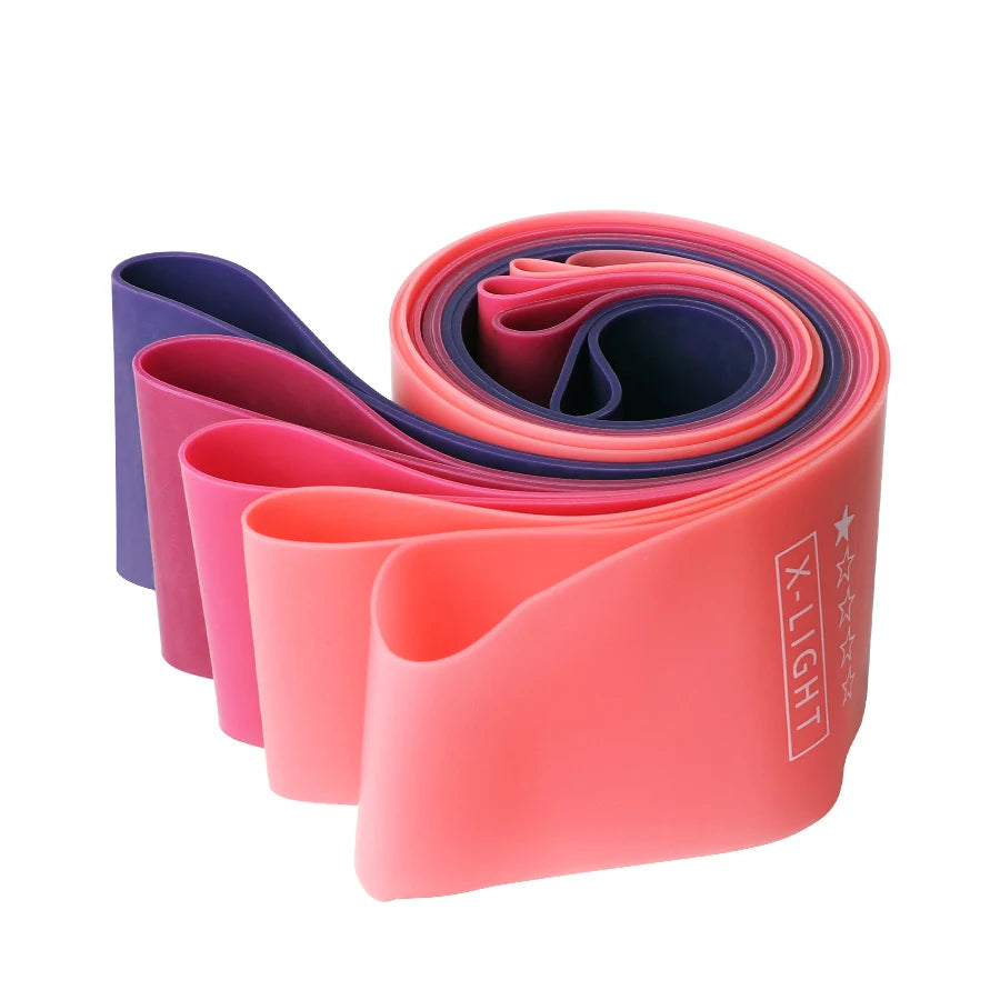 5-stufige Widerstandsbänder – Elastische Fitnessbänder für Yoga, Sport, Pilates & Gym-Training