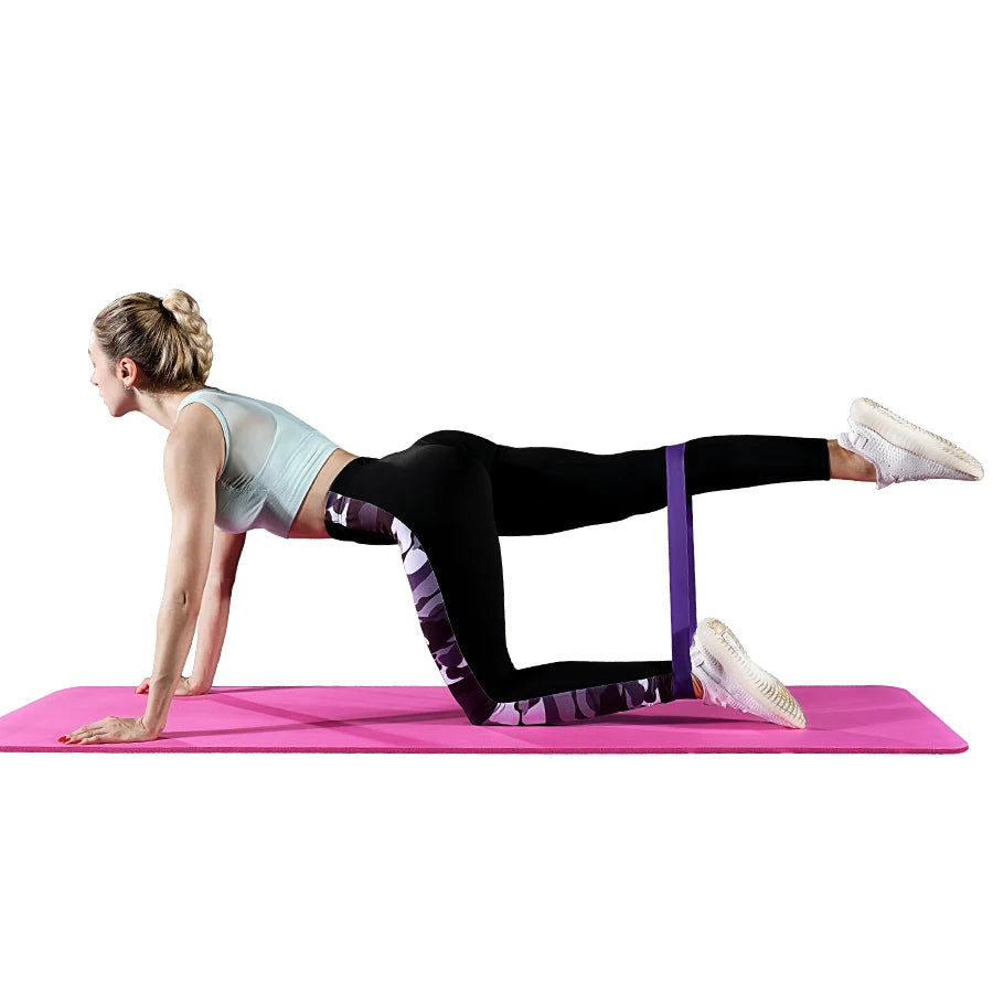 5-stufige Widerstandsbänder – Elastische Fitnessbänder für Yoga, Sport, Pilates & Gym-Training