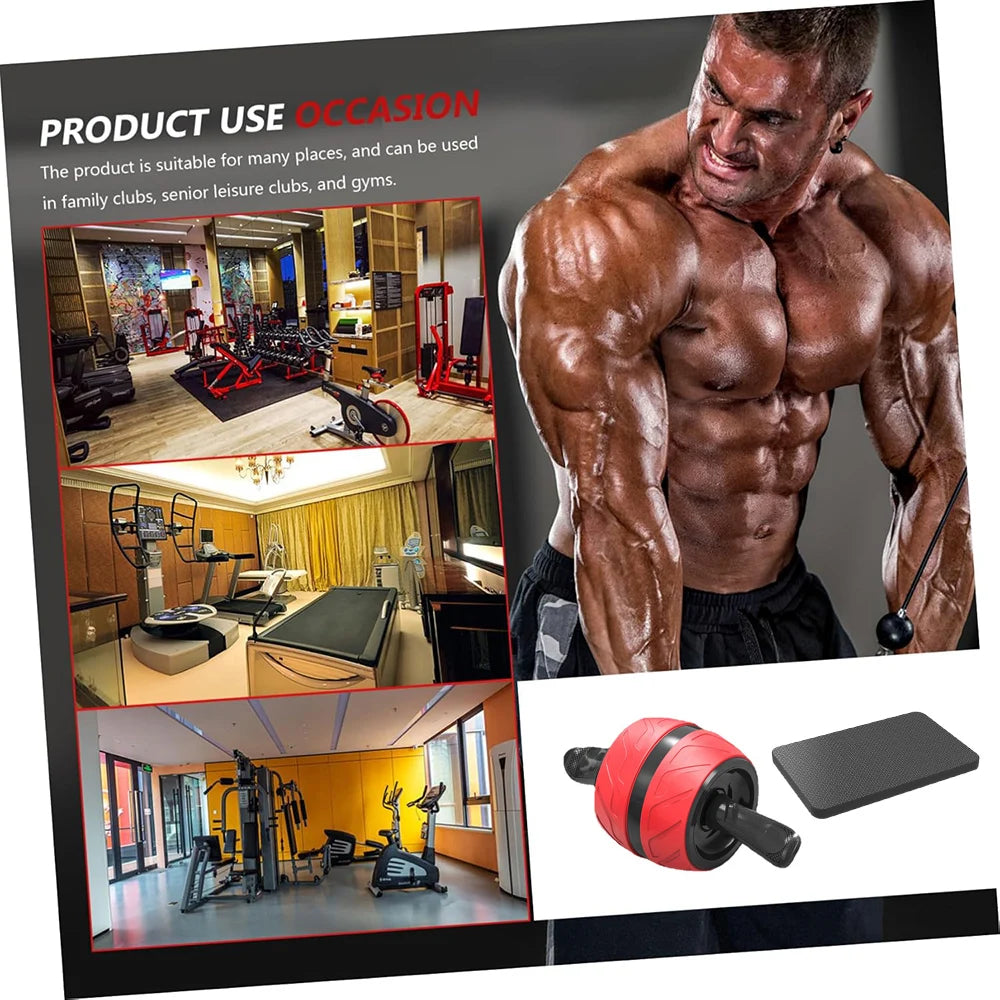 Ab-Roller mit Rückfederung & Kniematte – Bauchrad für Home-Gym, Fitness & Krafttraining