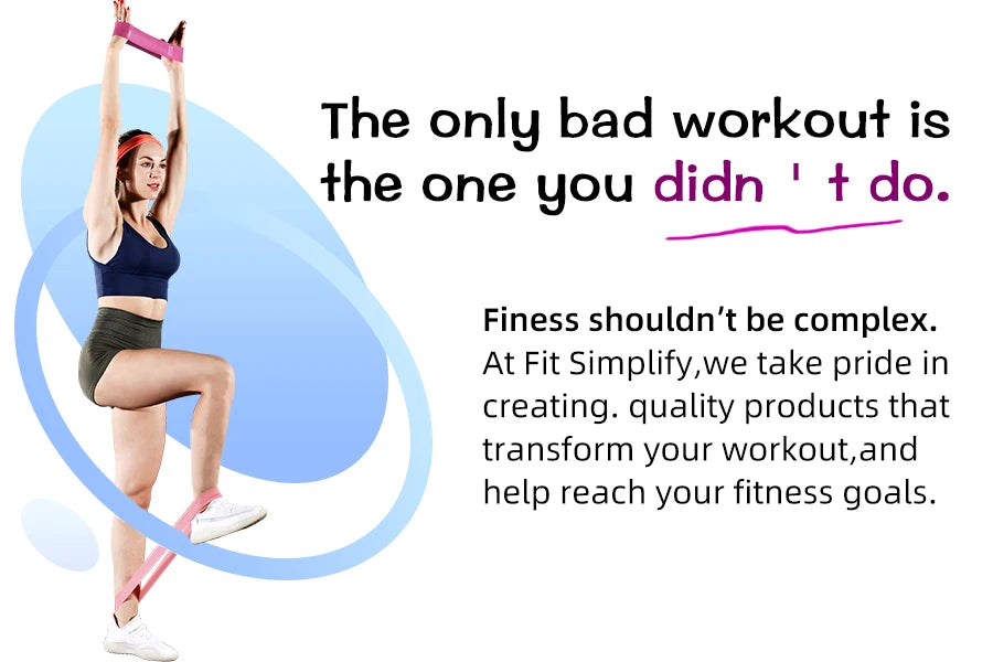 5-stufige Widerstandsbänder – Elastische Fitnessbänder für Yoga, Sport, Pilates & Gym-Training