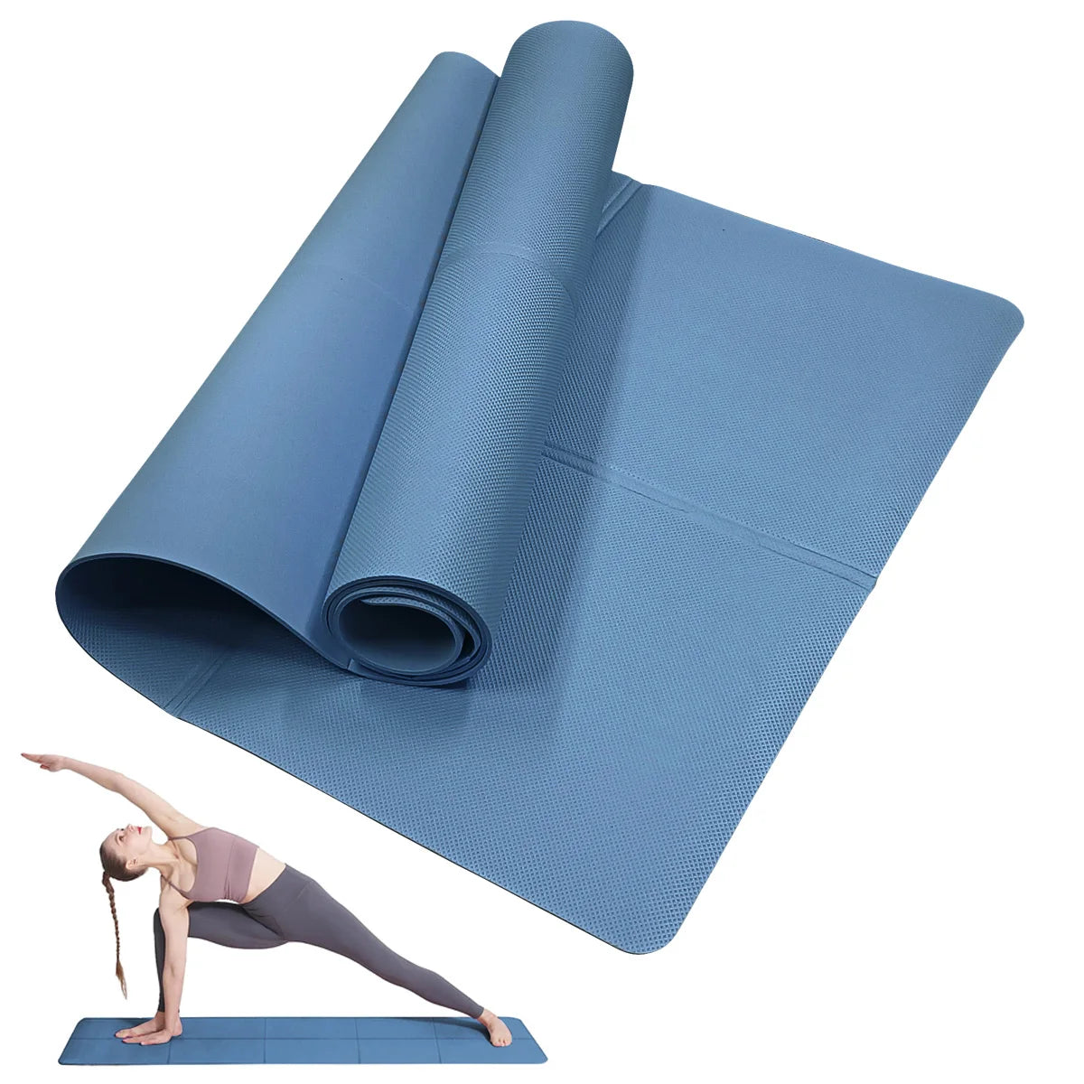 4 mm dicke EVA-Yogamatte – Rutschfeste Sportmatte für Yoga, Pilates & Gymnastik