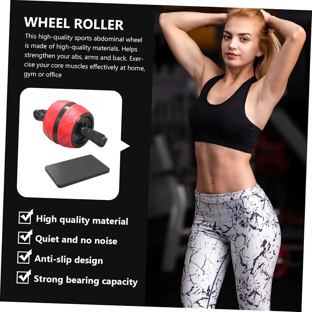 Ab-Roller mit Rückfederung & Kniematte – Bauchrad für Home-Gym, Fitness & Krafttraining