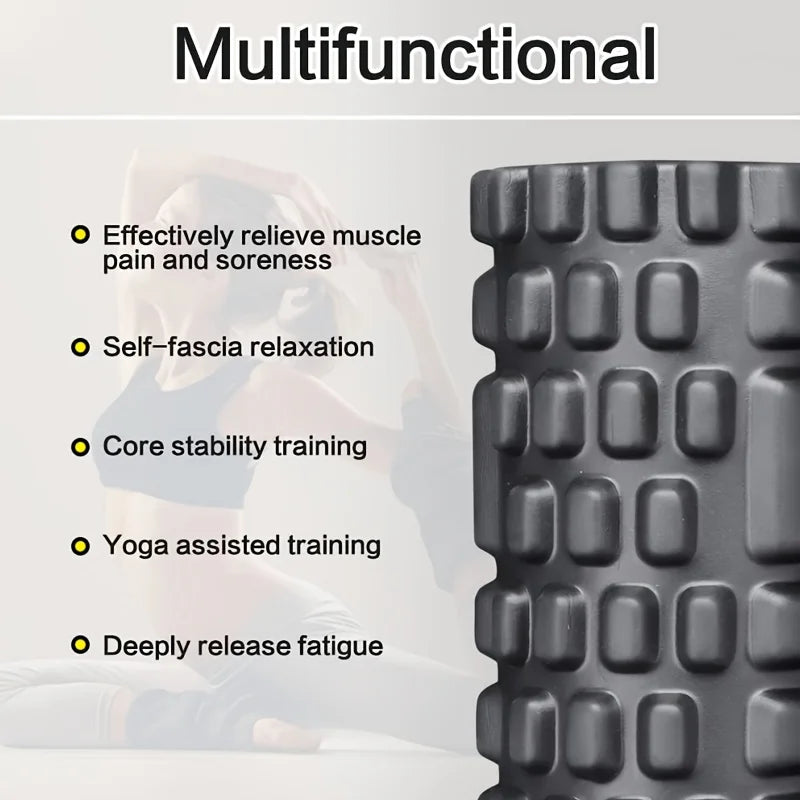 Schaumstoffrolle, EVA-Muskelrolle für Yoga, Pilates, Rückenübungen & Physiotherapie, 30 x 8 cm