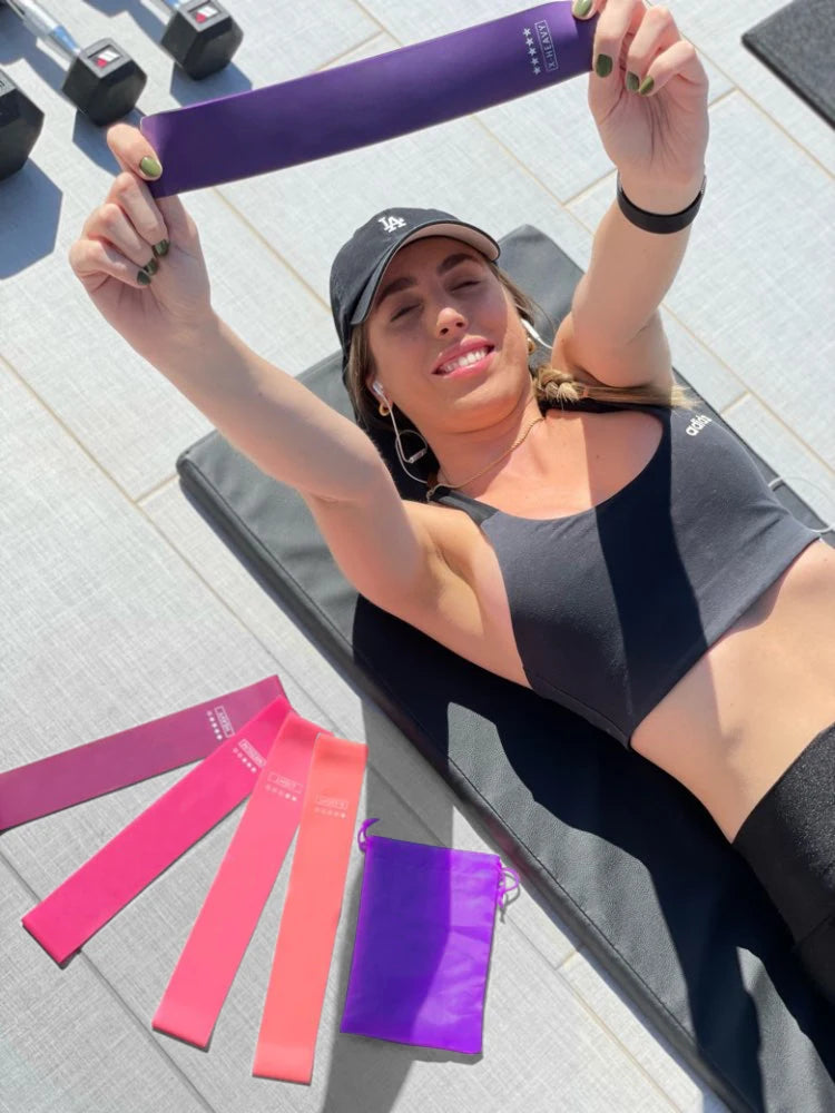 5-stufige Widerstandsbänder – Elastische Fitnessbänder für Yoga, Sport, Pilates & Gym-Training